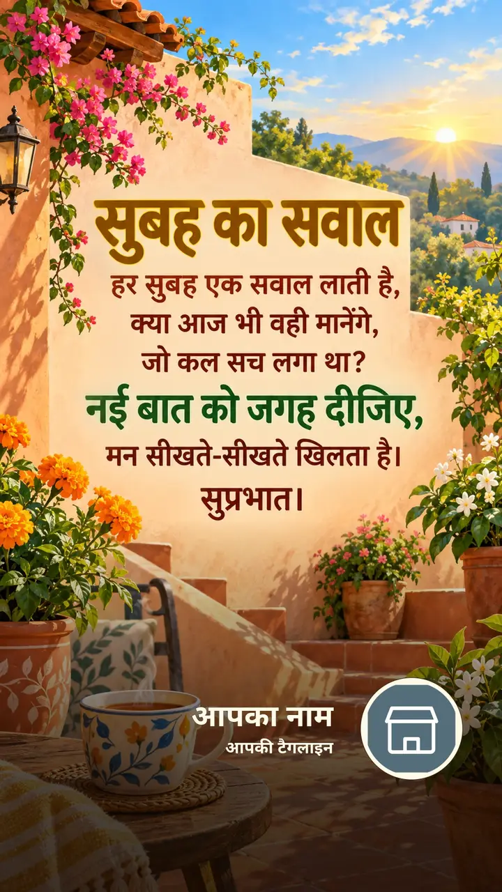 सुबह का सवाल - Suprabhat Image, फूल, सूर्योदय, प्रकृति, चाय