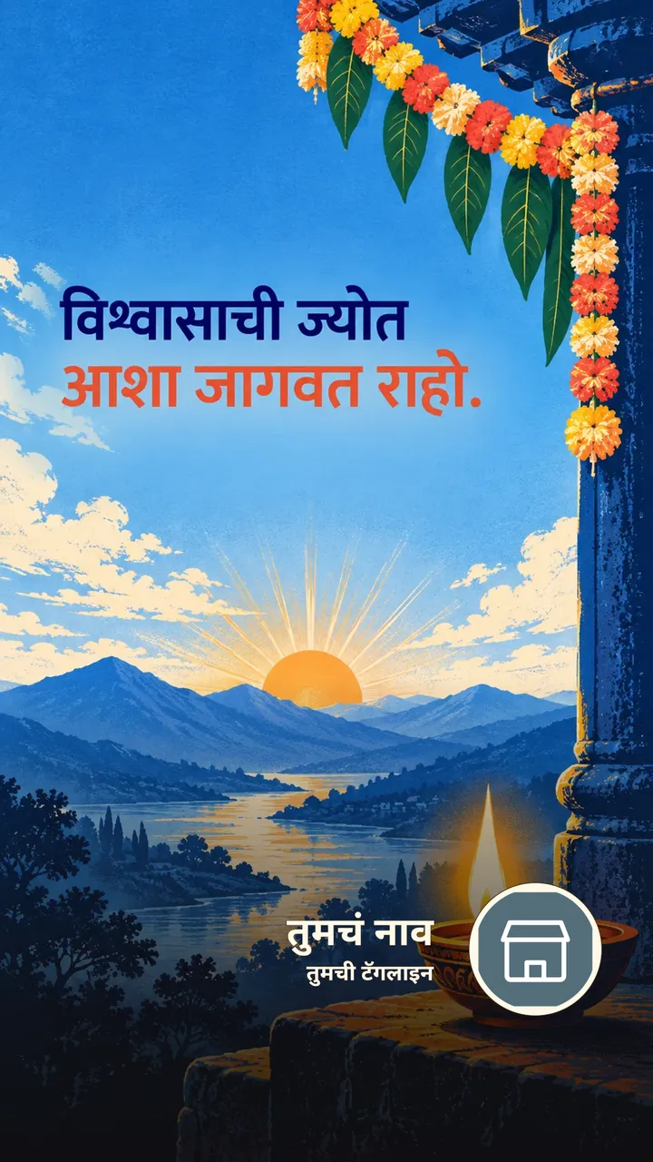 विश्वासाची ज्योत - Shubh Sakal Image, आकाश, दिवा