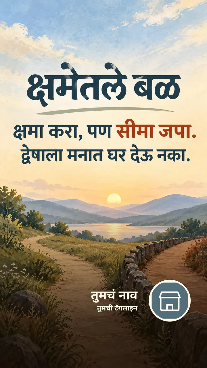 क्षमेतले बळ - Suvichar Image