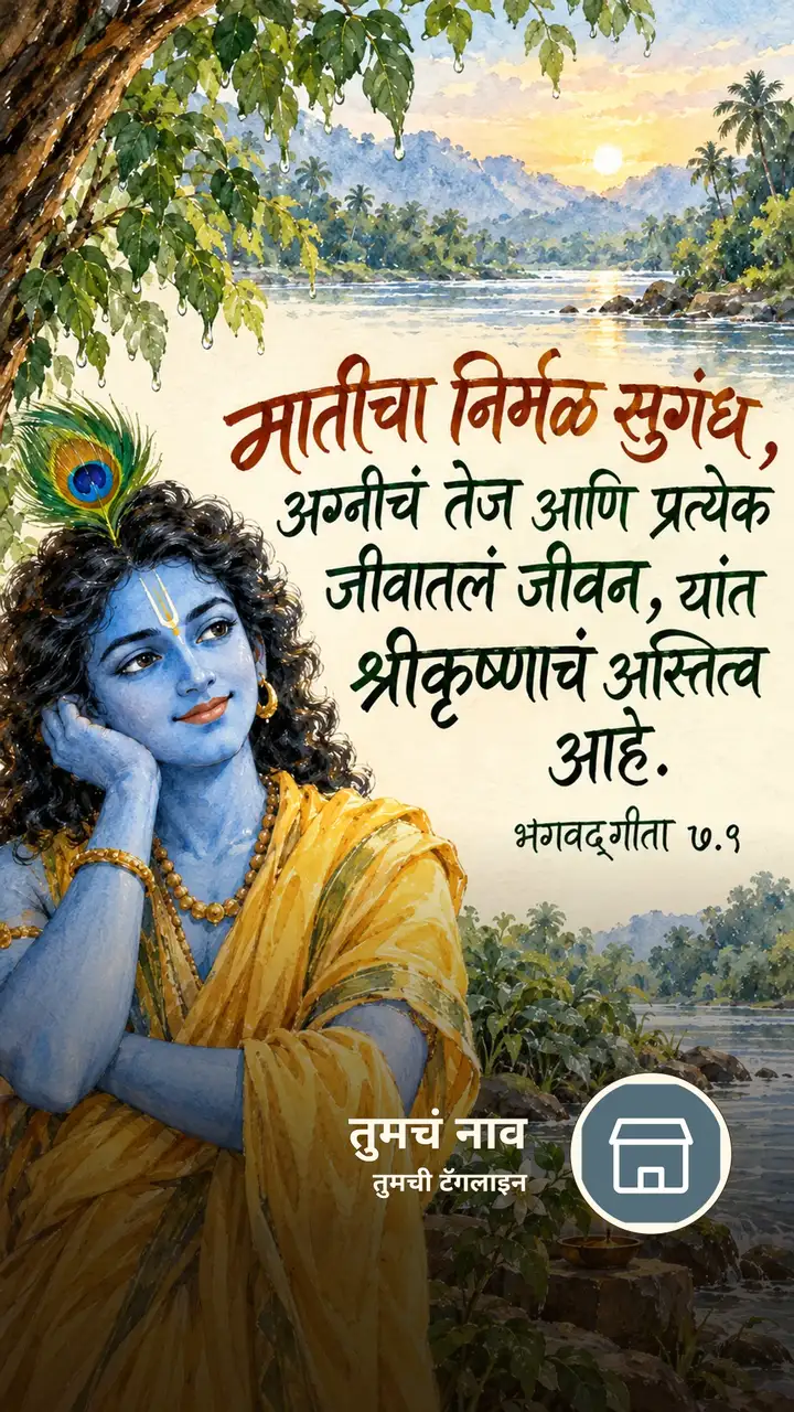 मातीचा निर्मळ सुगंध, अग्नीचं तेज आणि - Bhakti Image, कृष्ण