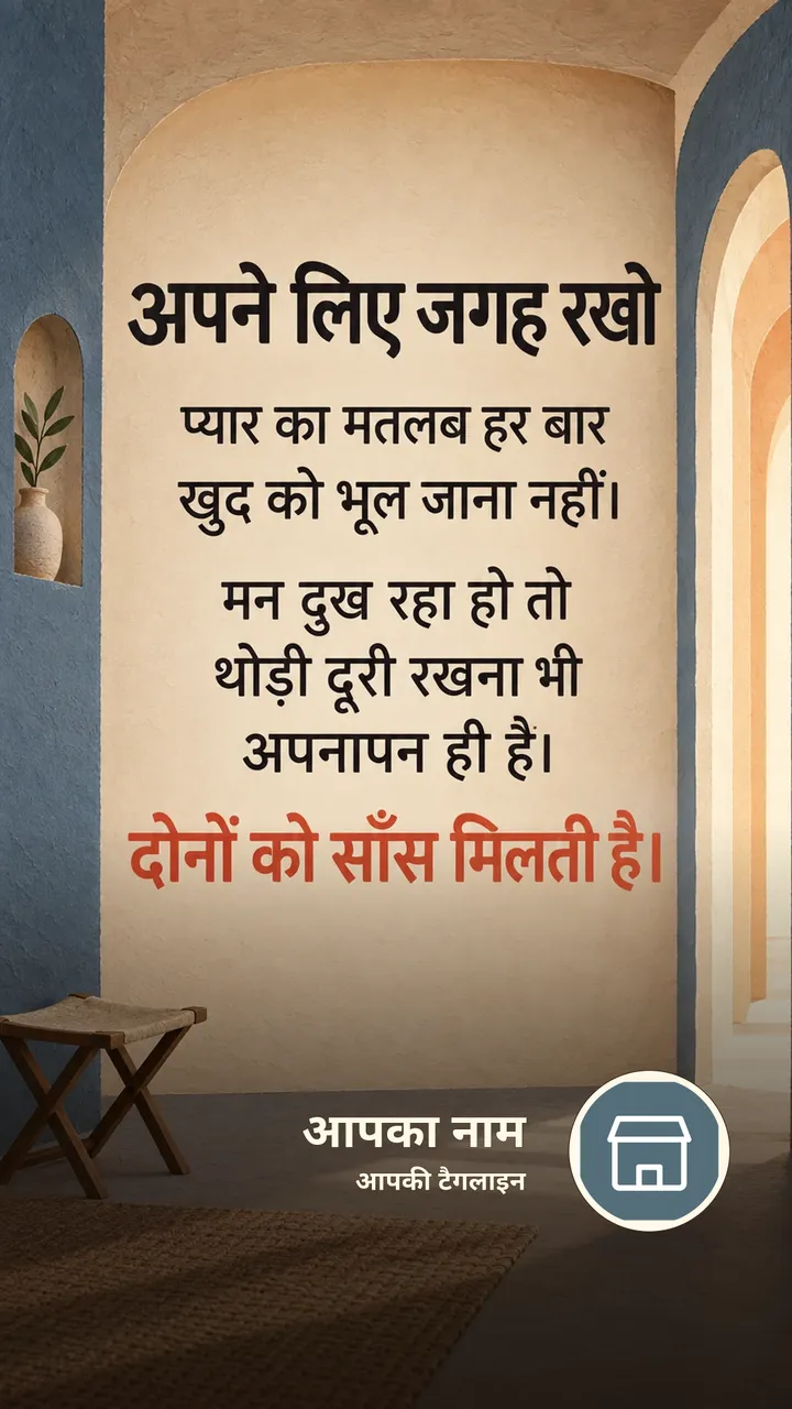 अपने लिए जगह रखो - Suvichar Image, प्रकृति, आसमान