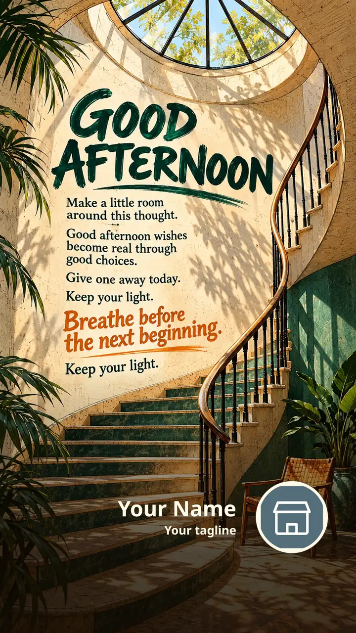 GOOD AFTERNOON - Make a little room around this thought. - Good - Afternoon Image