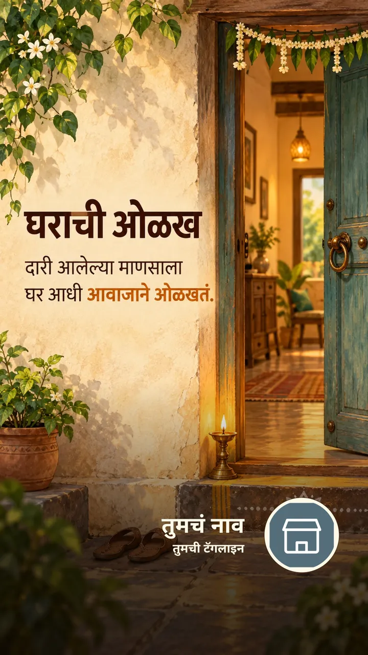 घराची ओळख - दारी आलेल्या माणसाला - Suvichar Image, कुटुंब