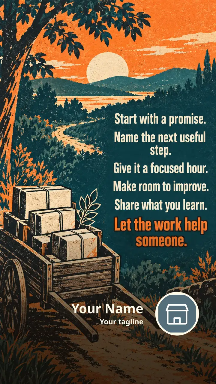 Start with a promise. - Motivational Image, Nature