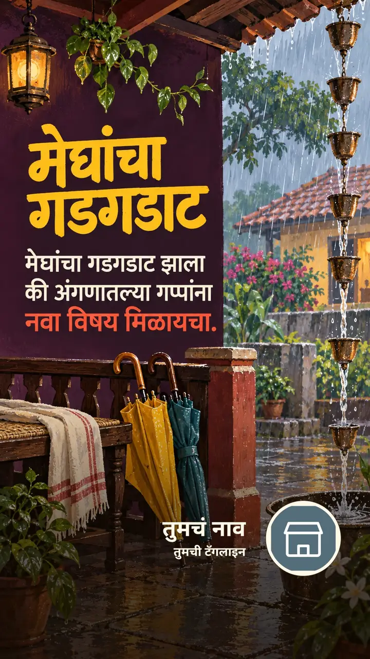 मेघांचा गडगडाट - Suvichar Image, पाऊस, मित्र