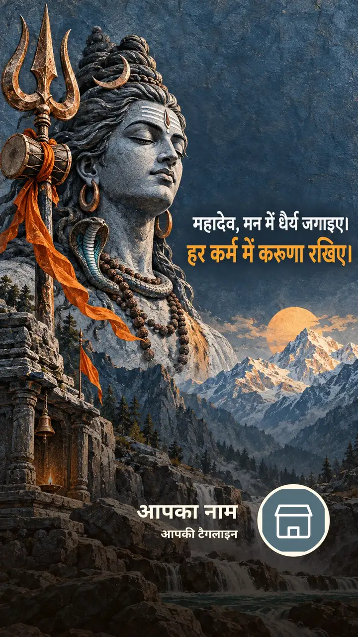 महादेव, मन में धैर्य जगाइए। - Bhakti Image, पहाड़, आसमान, दीया, शिव
