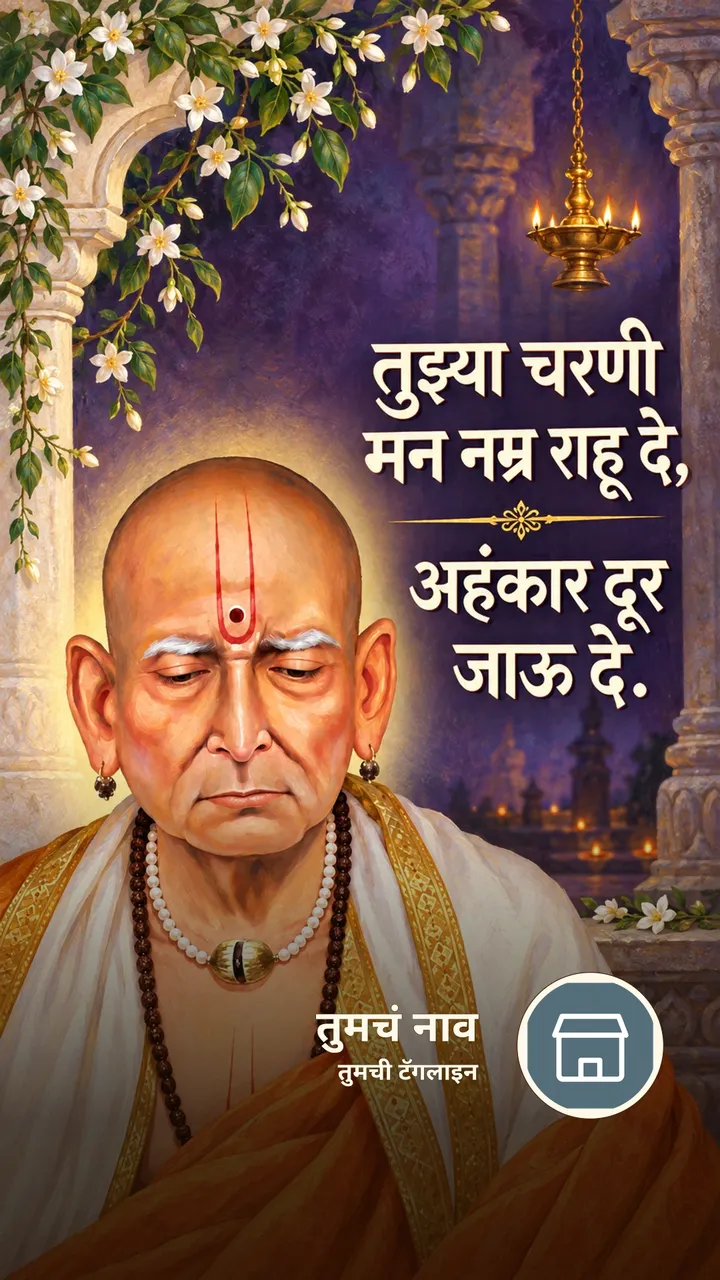 तुझ्या चरणी मन नम्र राहू दे, - Bhakti Image, स्वामी समर्थ