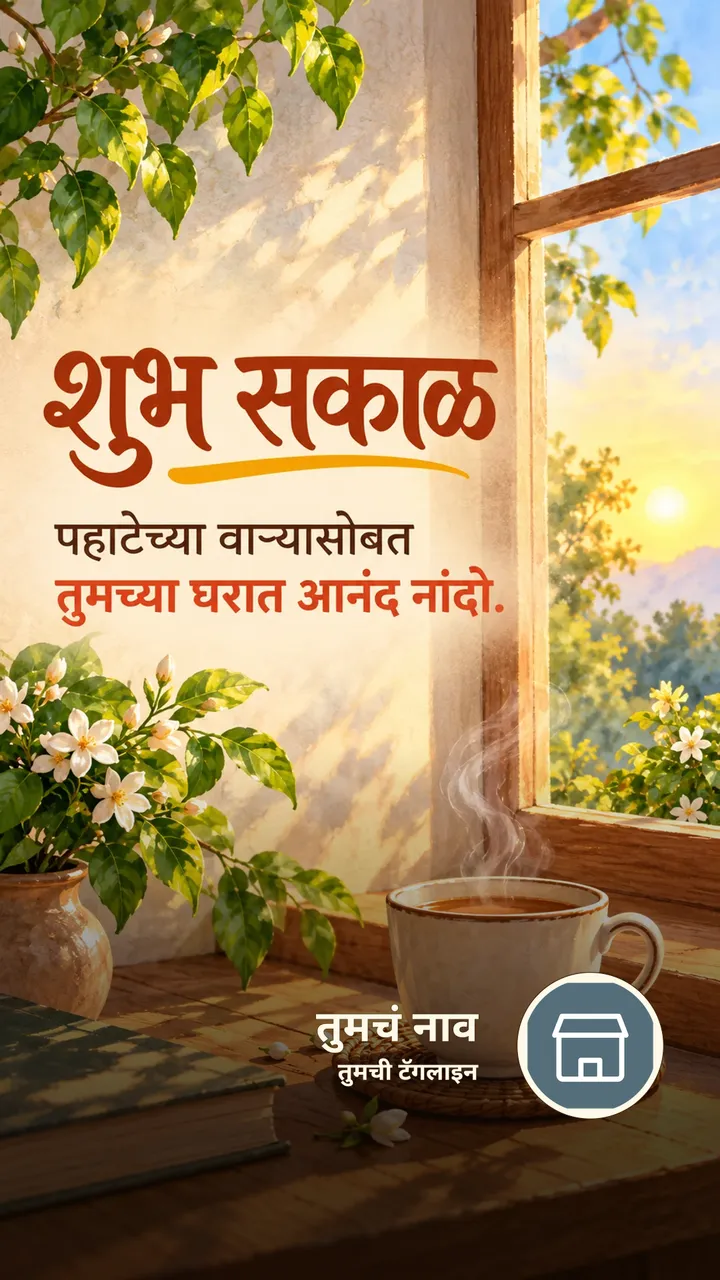शुभ सकाळ - पहाटेच्या वाऱ्यासोबत - Shubh Sakal Image, चहा