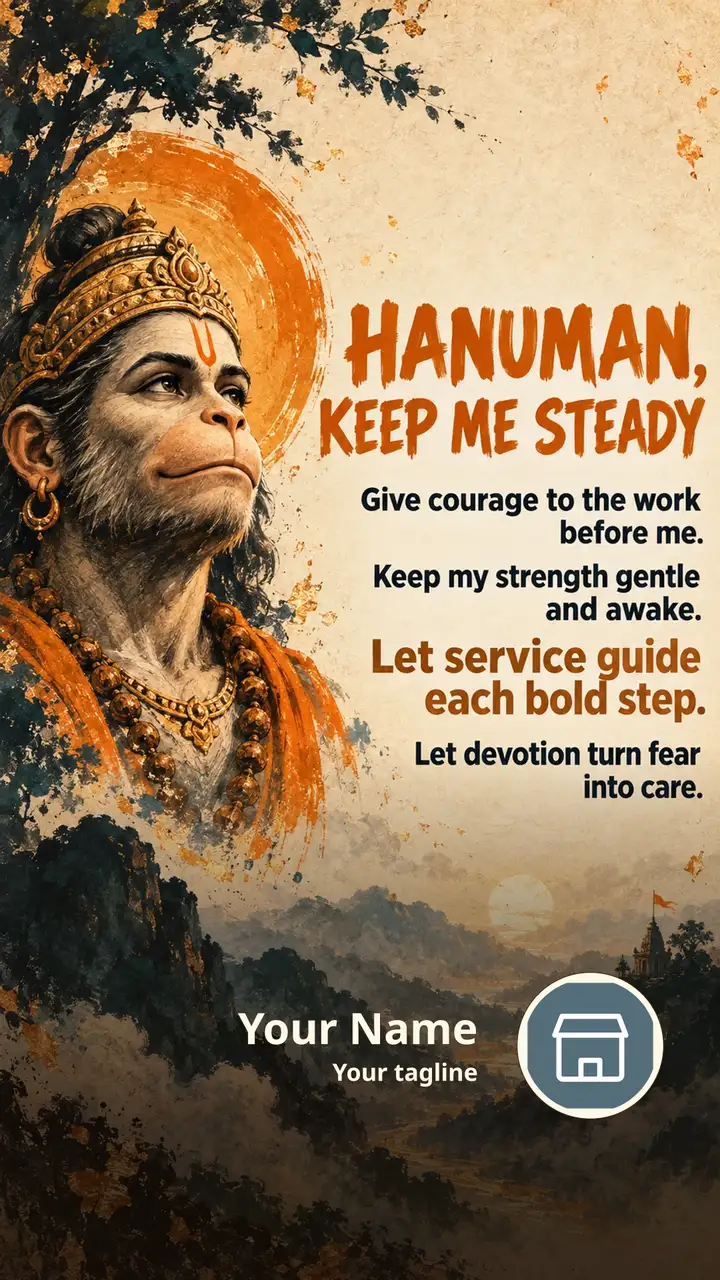 Hanuman, Keep Me Steady - Devotional Image, Hanuman