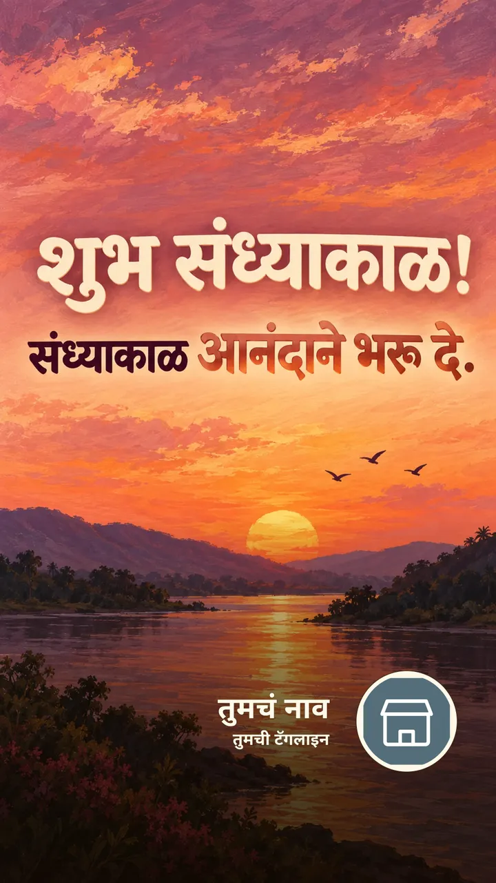 शुभ संध्याकाळ! - संध्याकाळ आनंदाने भरू दे. - Sandhyakal Image, सूर्यास्त, नदी