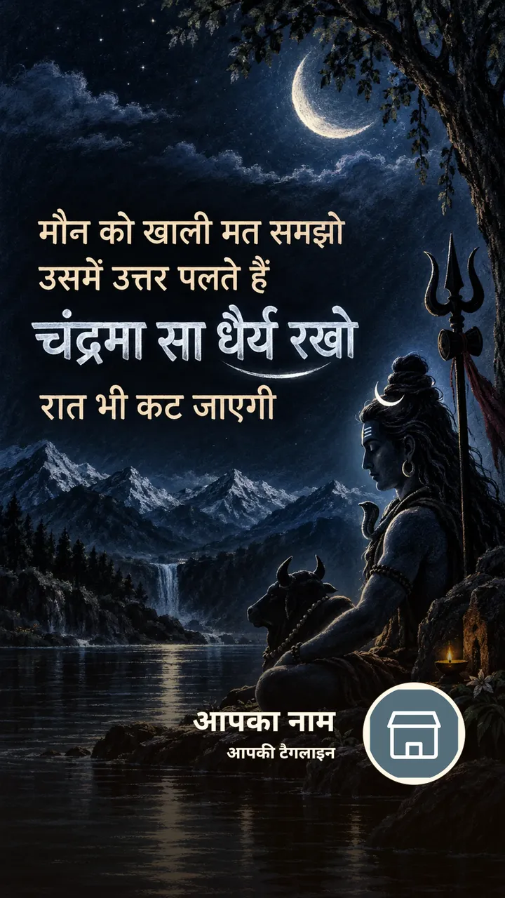 मौन को खाली मत समझो - Bhakti Image, शिव