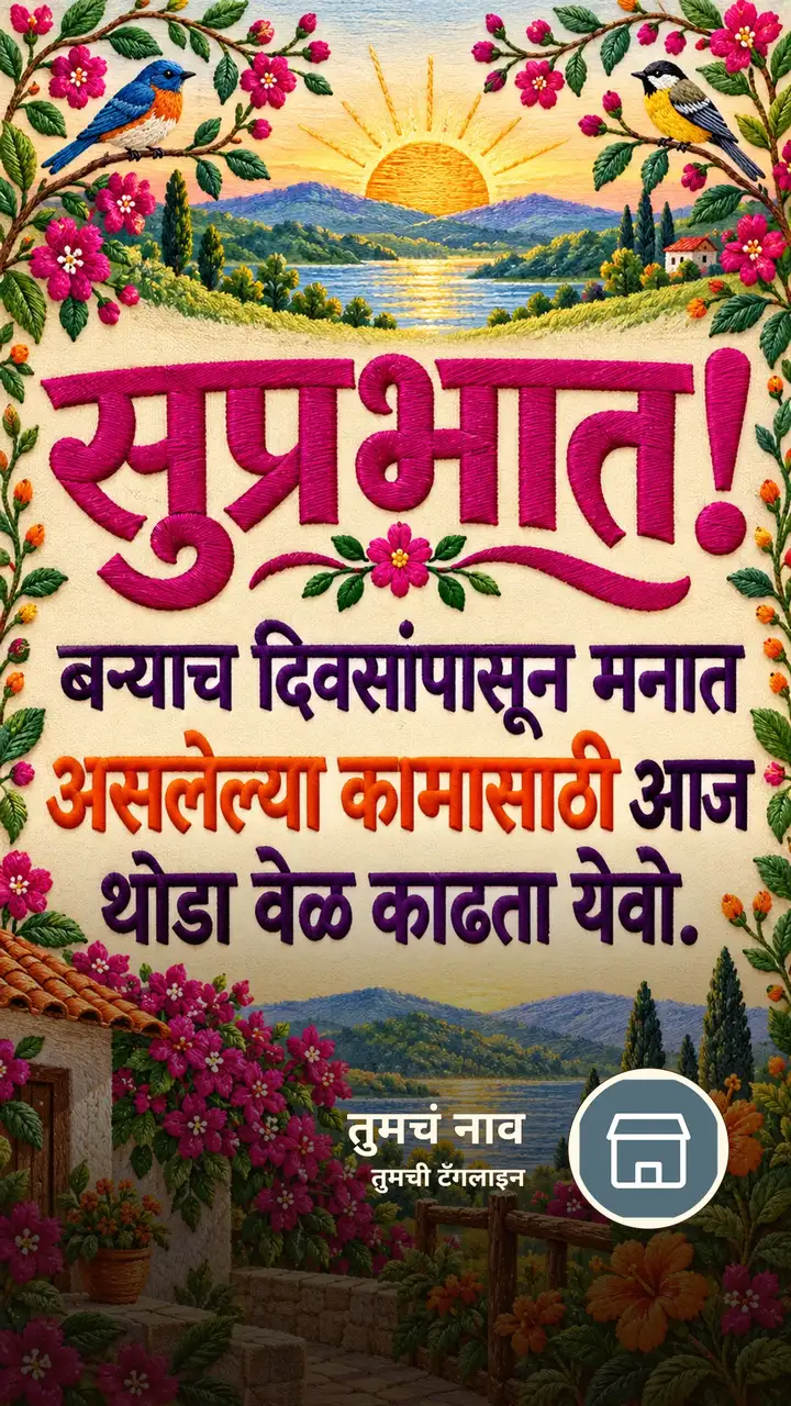 सुप्रभात! - बऱ्याच दिवसांपासून मनात - Shubh Sakal Image, फुलं, पक्षी
