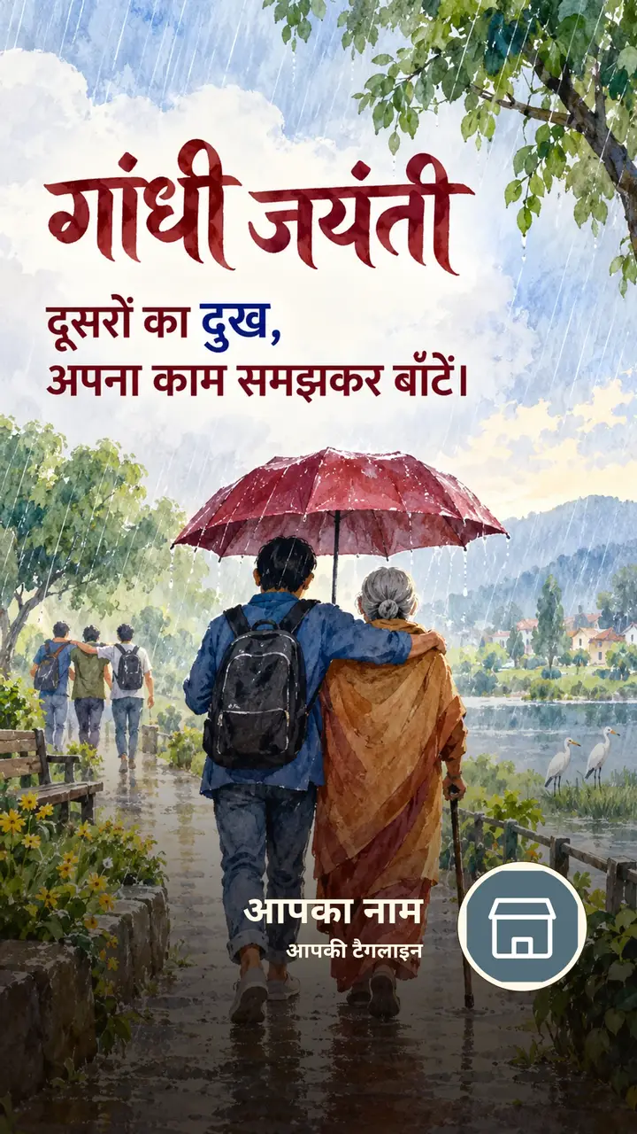 गांधी जयंती - दूसरों का दुख, - Festival Image, प्रकृति, दोस्त