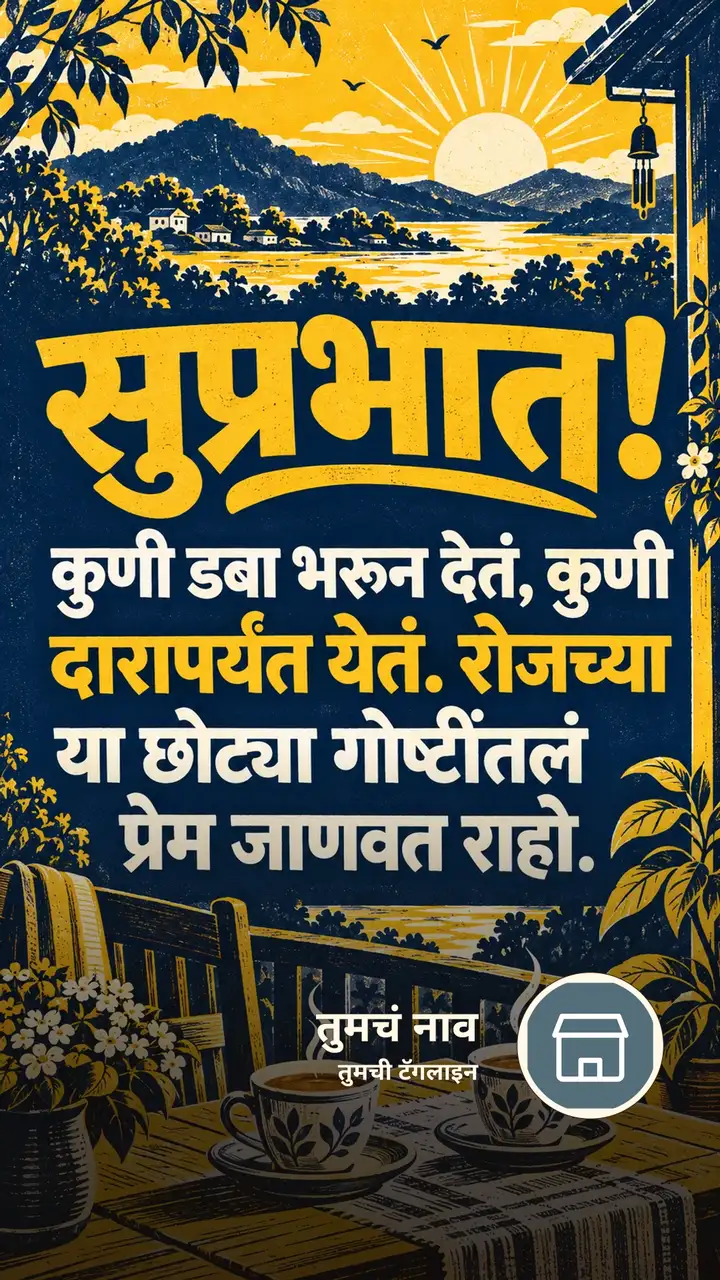 सुप्रभात! - कुणी डबा भरून देतं, कुणी - Shubh Sakal Image, निसर्ग, चहा