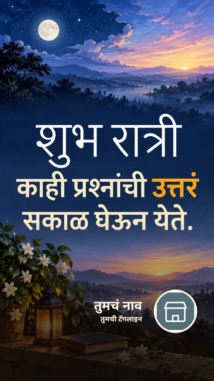 शुभ रात्री - काही प्रश्नांची उत्तरं - Shubh Ratri Image, चंद्र
