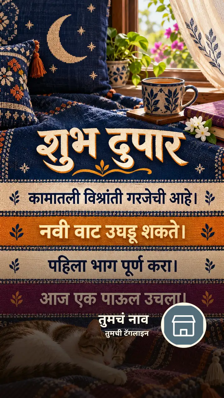 शुभ दुपार - कामातली विश्रांती गरजेची आहे। - नवी वाट उघडू - Shubh Dupar Image