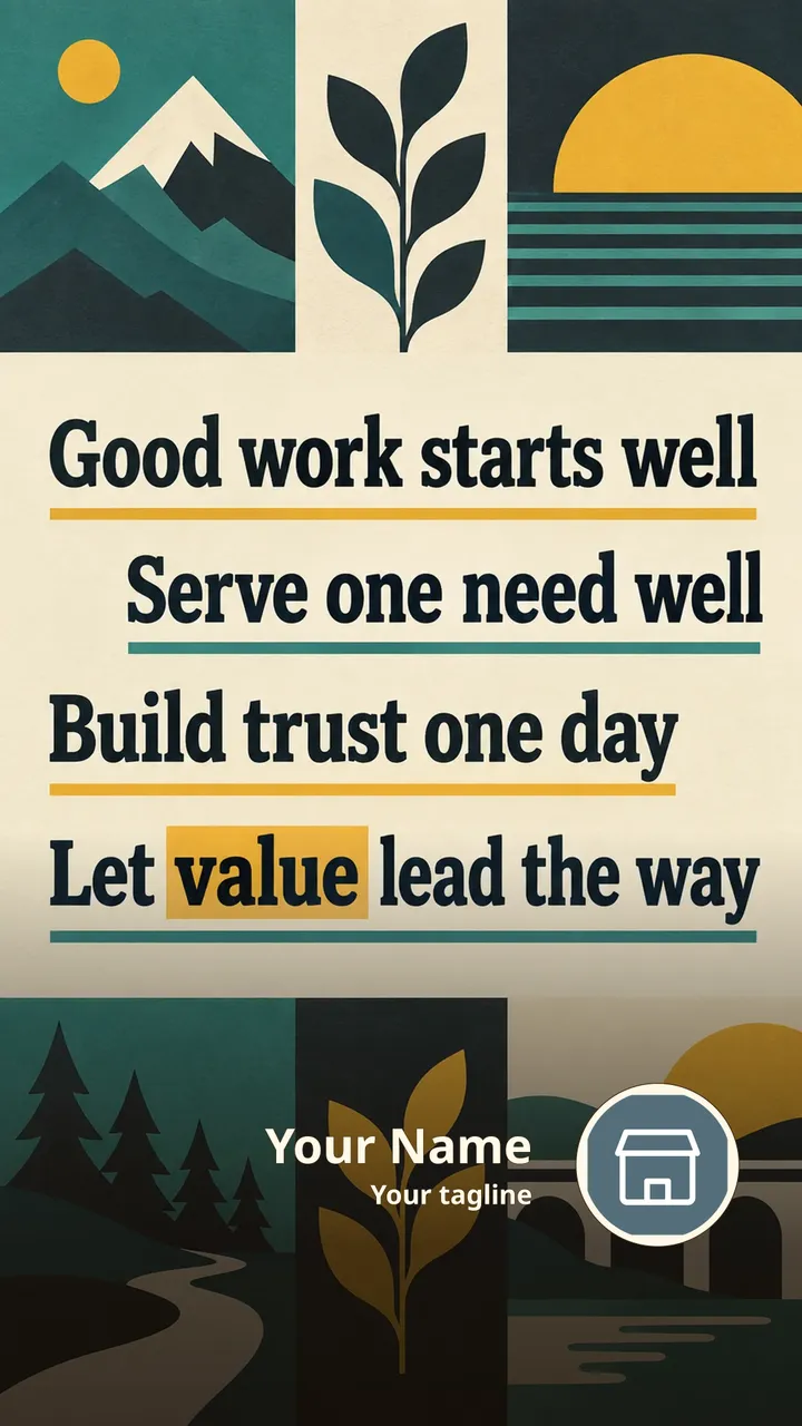 Good work starts well - Motivational Image
