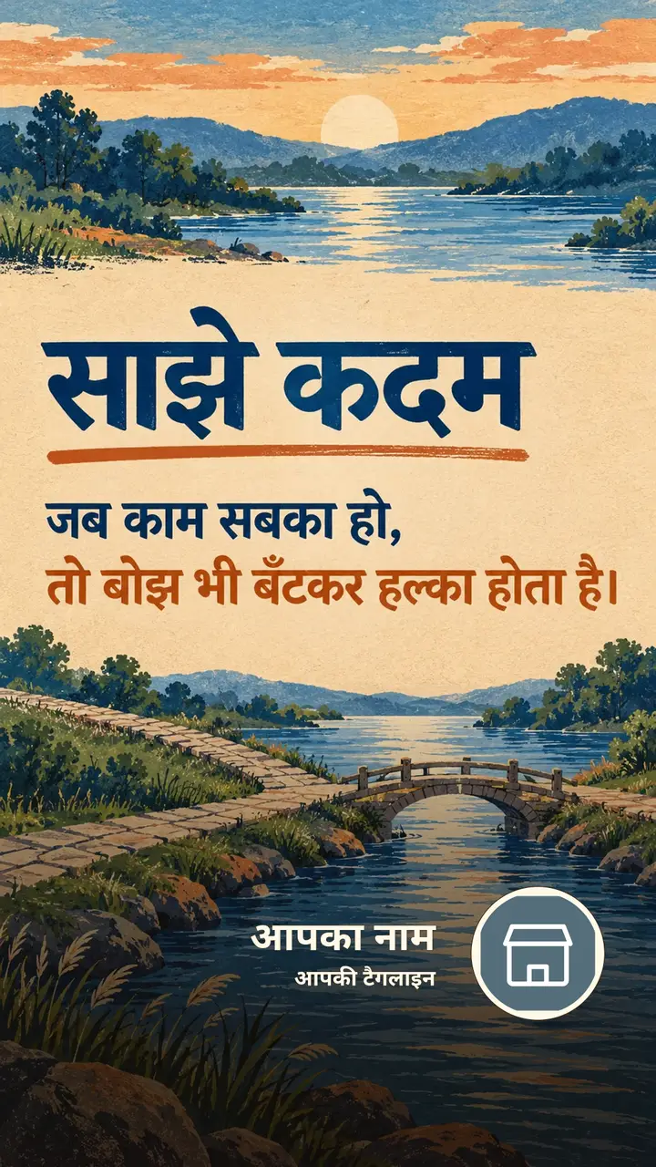 साझे कदम - Suvichar Image, प्रकृति, नदी