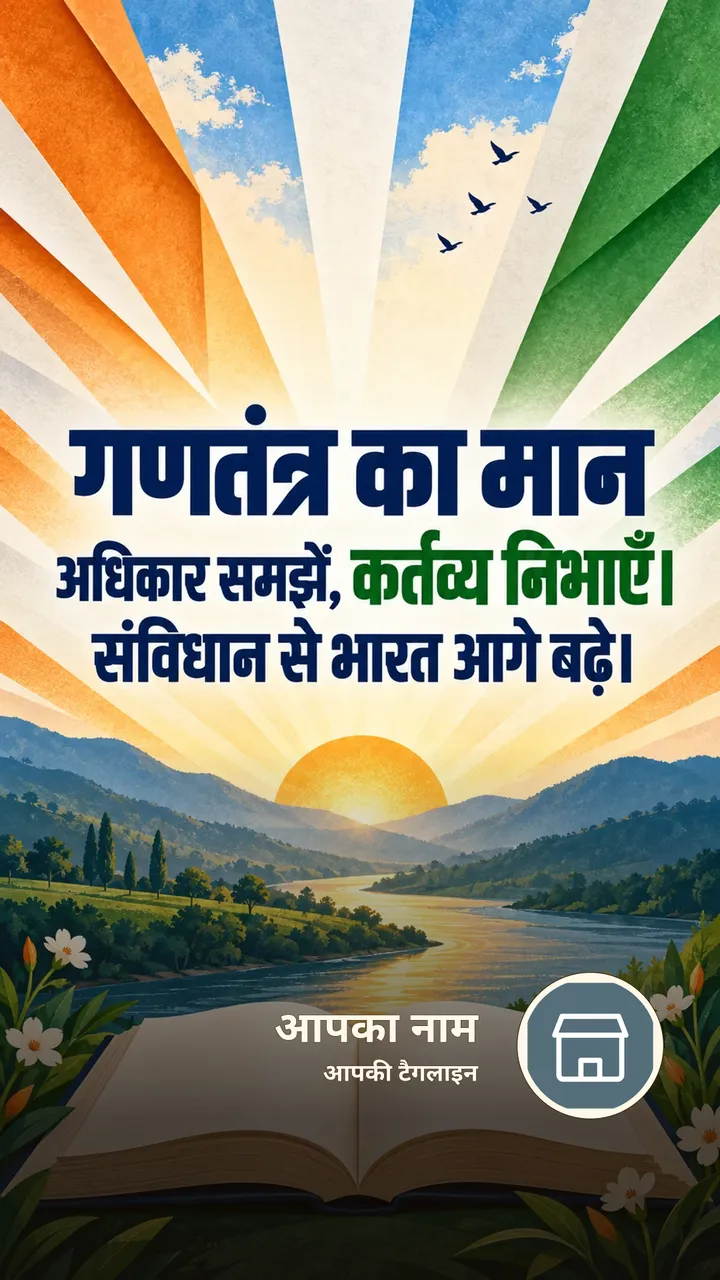 गणतंत्र का मान - Festival Image, फूल, प्रकृति, पहाड़, नदी, पक्षी