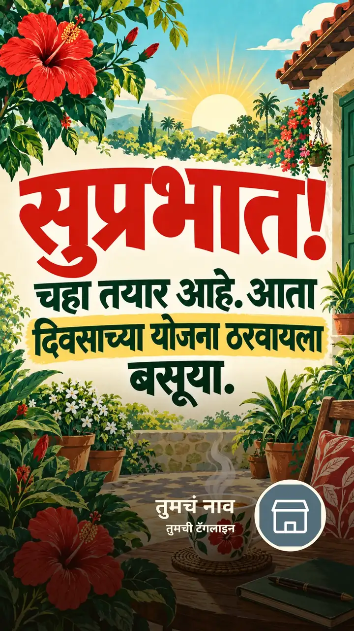 सुप्रभात! - चहा तयार आहे. आता - Shubh Sakal Image, फुलं, निसर्ग