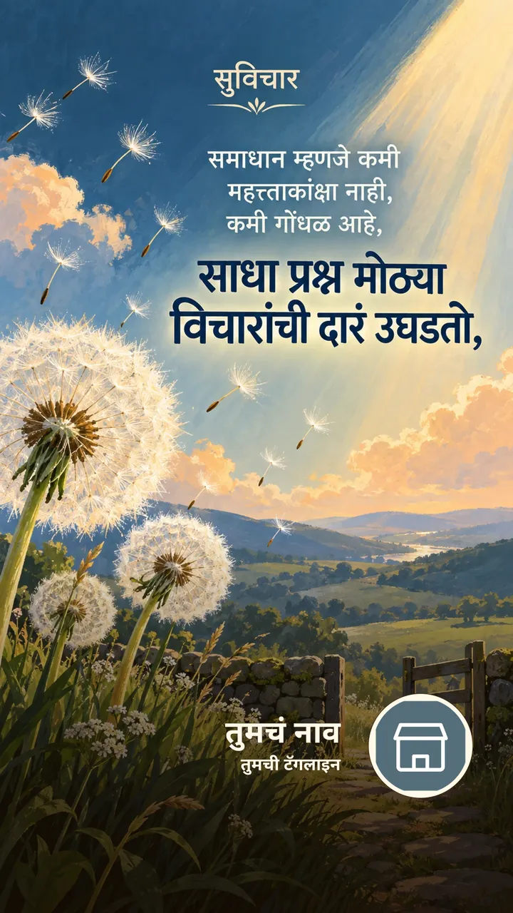 सुविचार - समाधान म्हणजे कमी महत्त्वाकांक्षा नाही, कमी गोंधळ आहे, - Suvichar Image, कमळ, निसर्ग