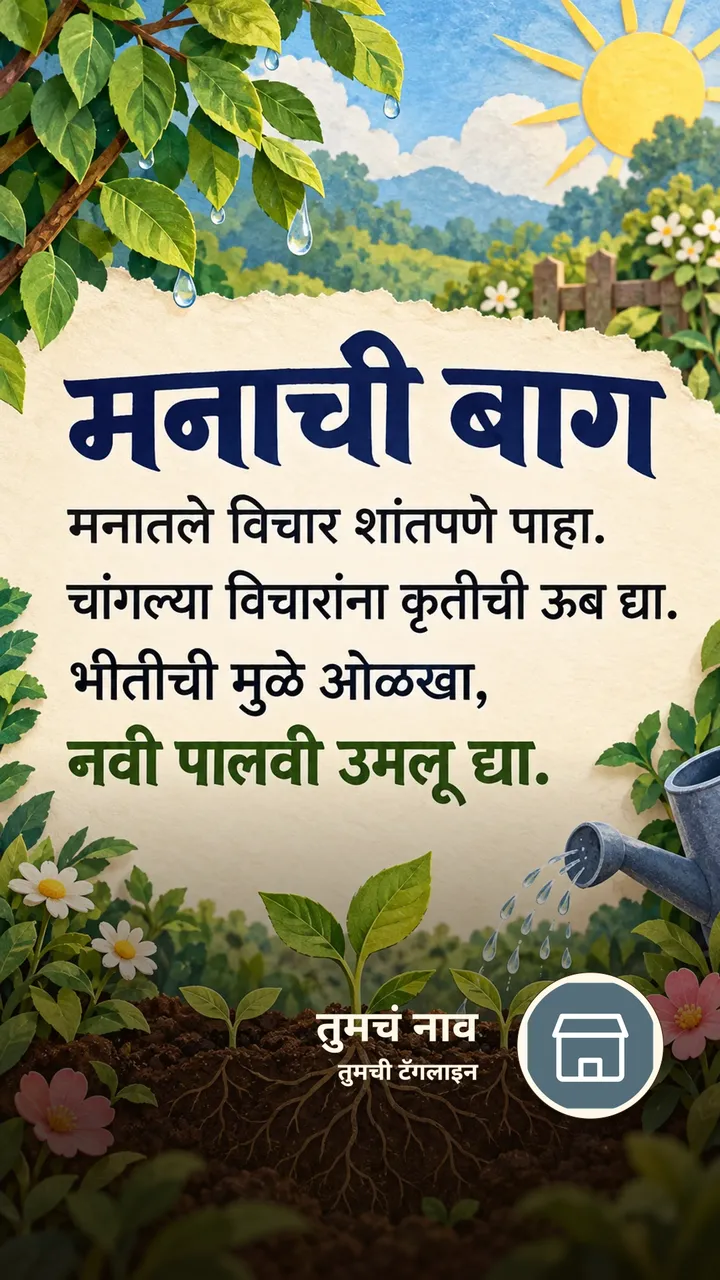 मनाची बाग - Suvichar Image, फुलं, निसर्ग, पाऊस