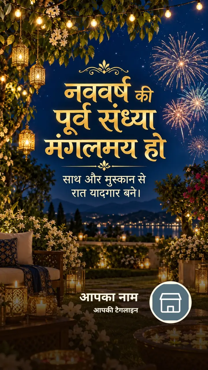 नववर्ष की पूर्व संध्या मंगलमय हो - Festival Image, फूल