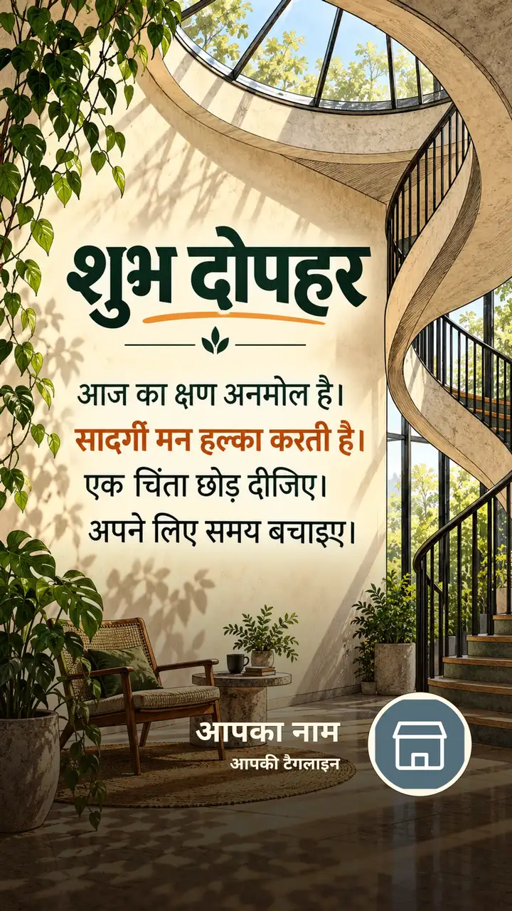 शुभ दोपहर - आज का क्षण अनमोल है। - सादगी मन हल्का करती - Dopahar Image