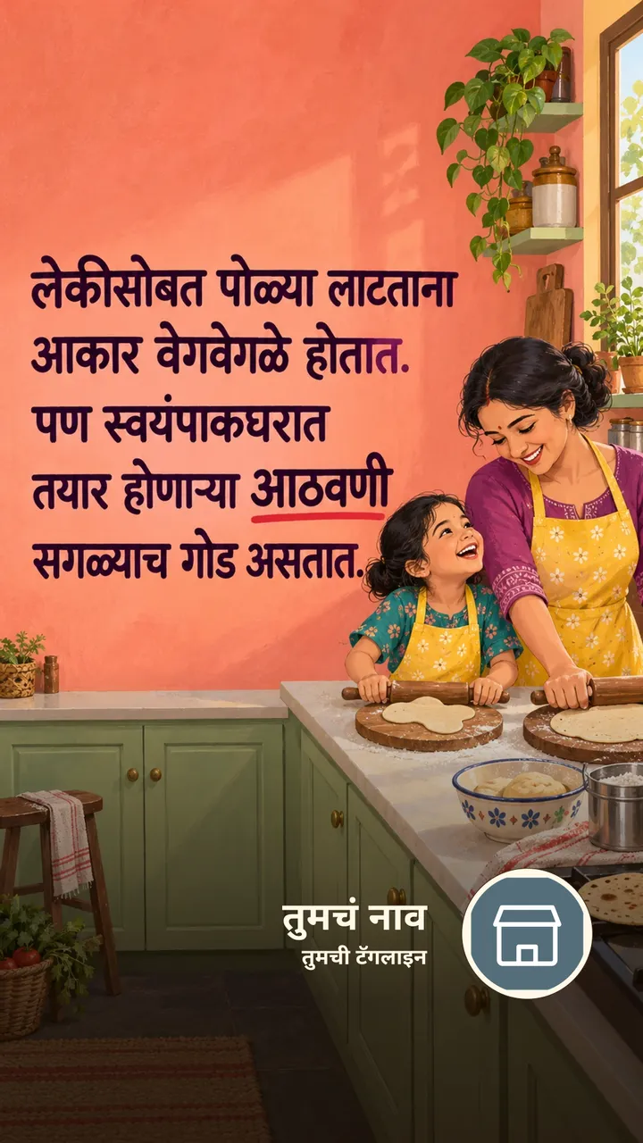 लेकीसोबत पोळ्या लाटताना - नातीगोती Image, कुटुंब, मुलं