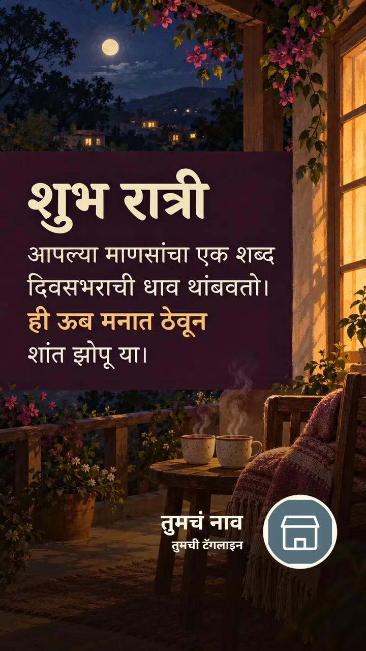 शुभ रात्री - आपल्या माणसांचा एक शब्द - Shubh Ratri Image, कुटुंब, मित्र