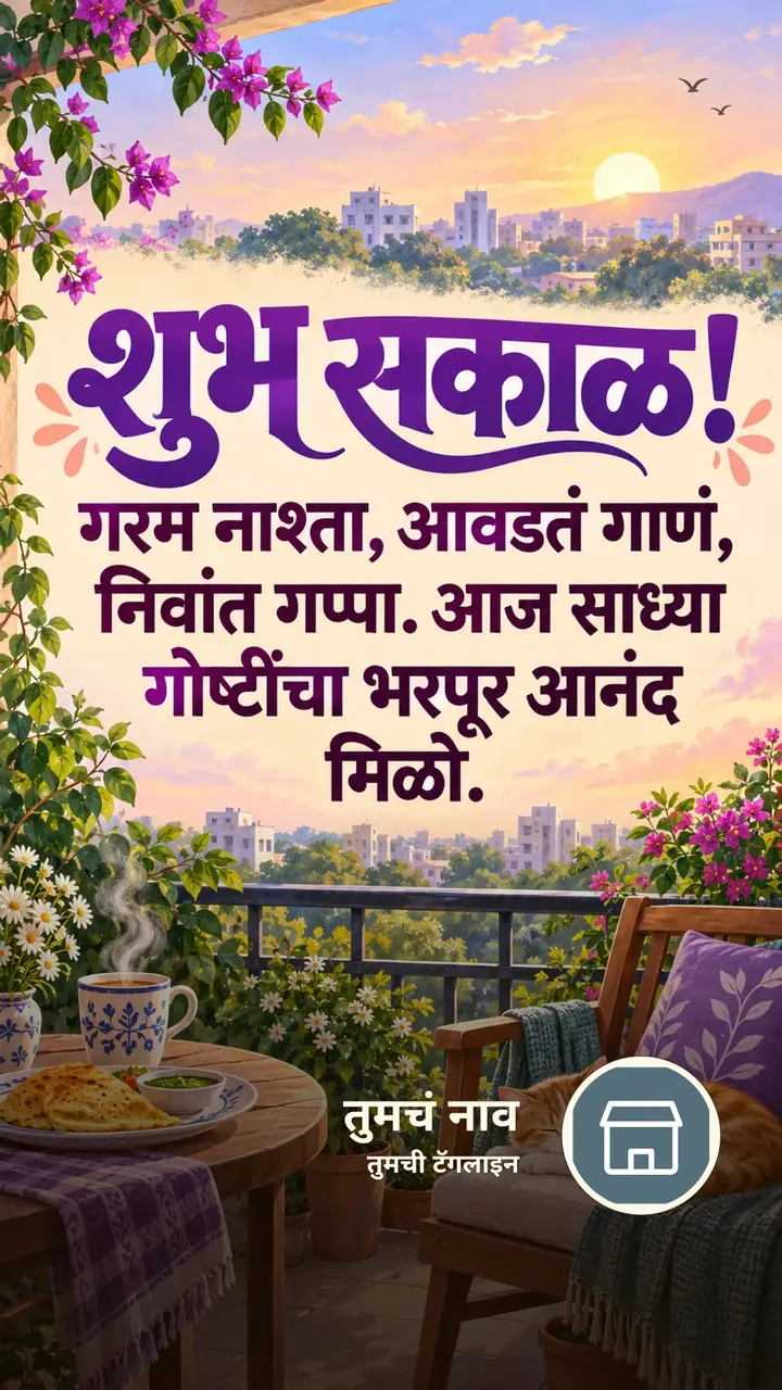 शुभ सकाळ! - गरम नाश्ता, आवडतं गाणं, - Shubh Sakal Image, निसर्ग, आकाश