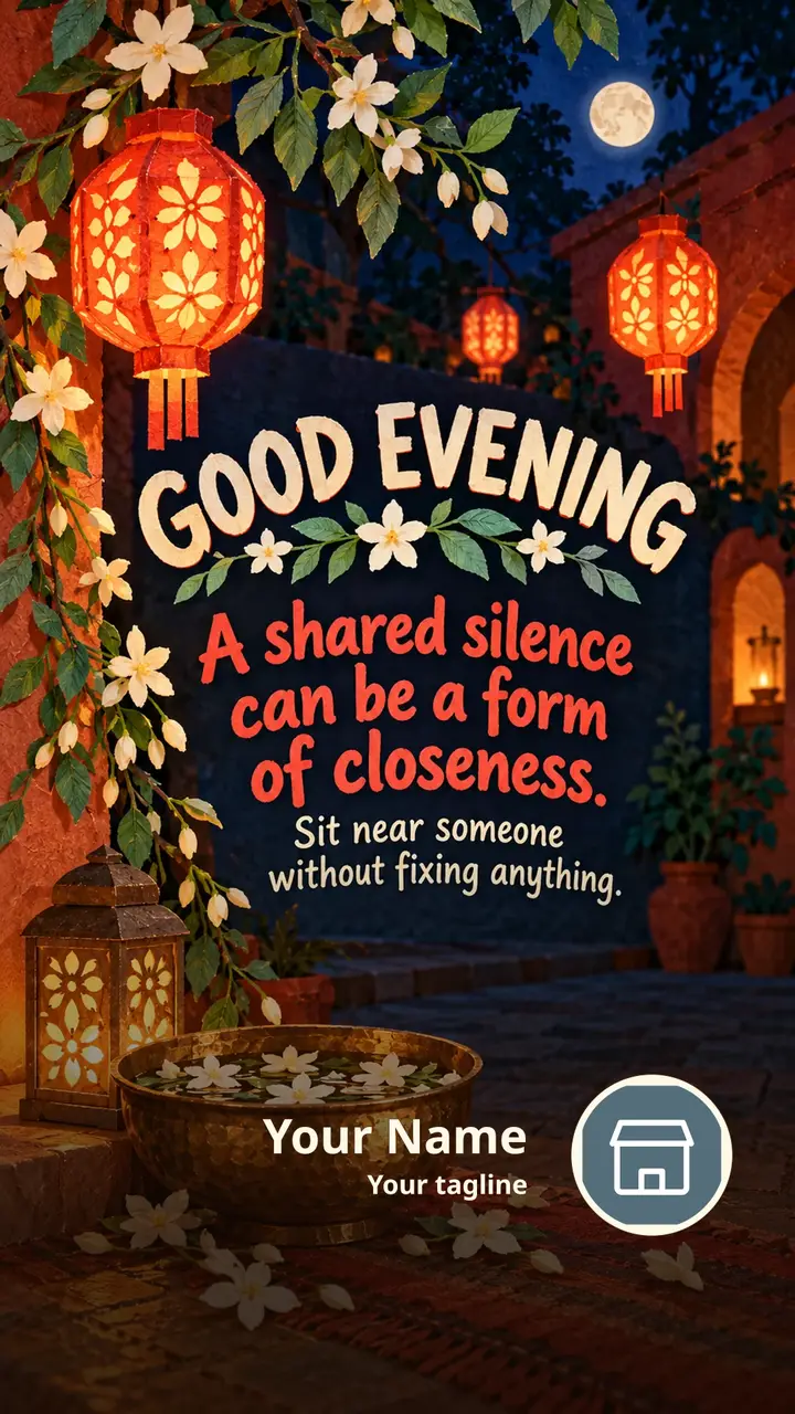 GOOD EVENING - A shared silence can be a form of closeness. - Good Evening Image