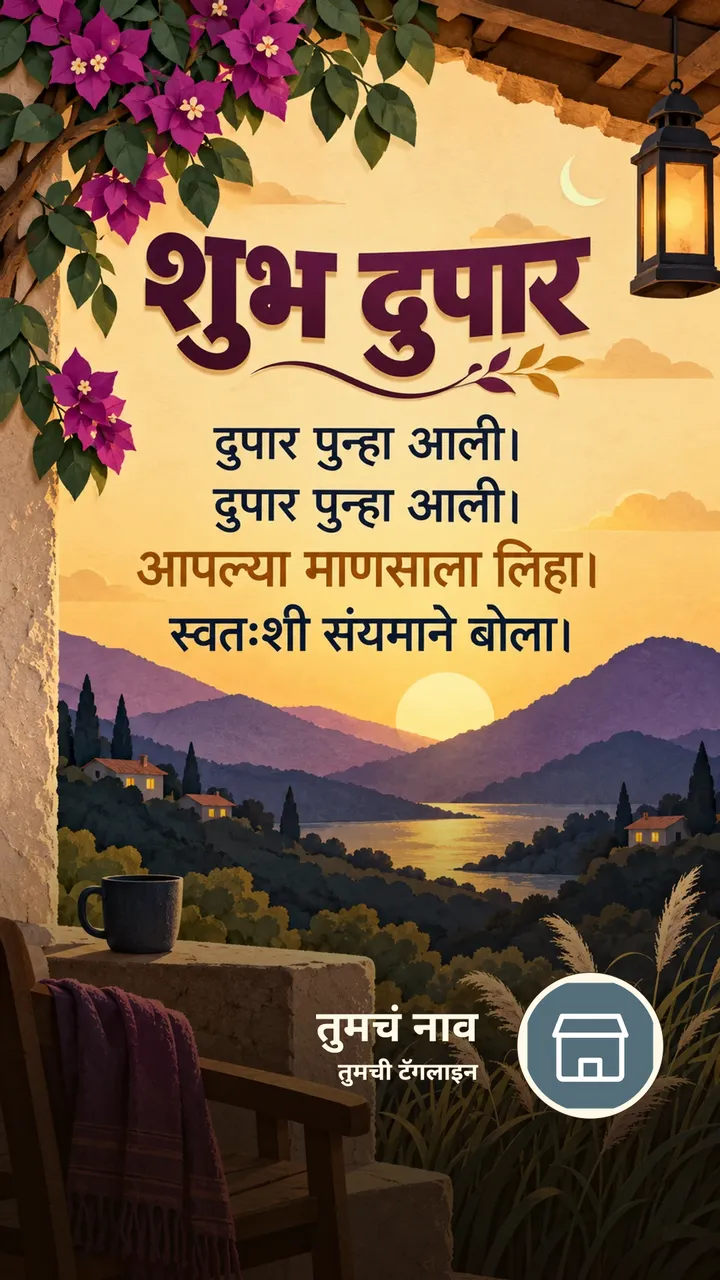 शुभ दुपार - दुपार पुन्हा आली। - दुपार पुन्हा आली। - Shubh Dupar Image