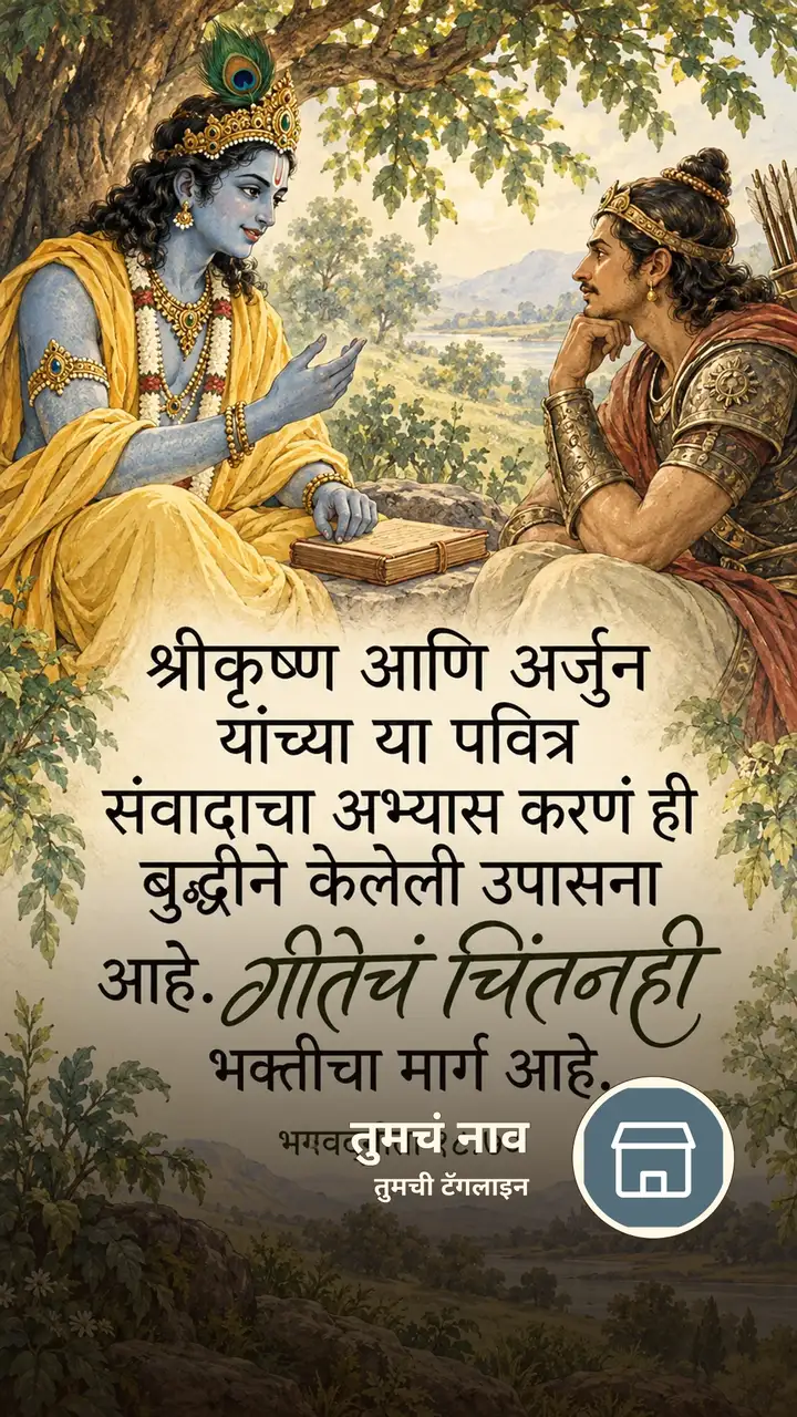 श्रीकृष्ण आणि अर्जुन यांच्या या पवित्र - Bhakti Image, कृष्ण