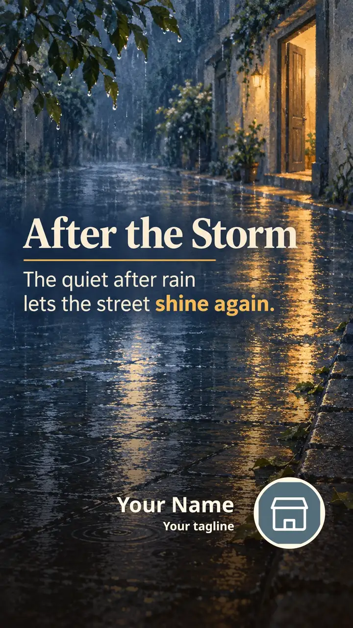 After the Storm - Quote Image, Nature, Rain