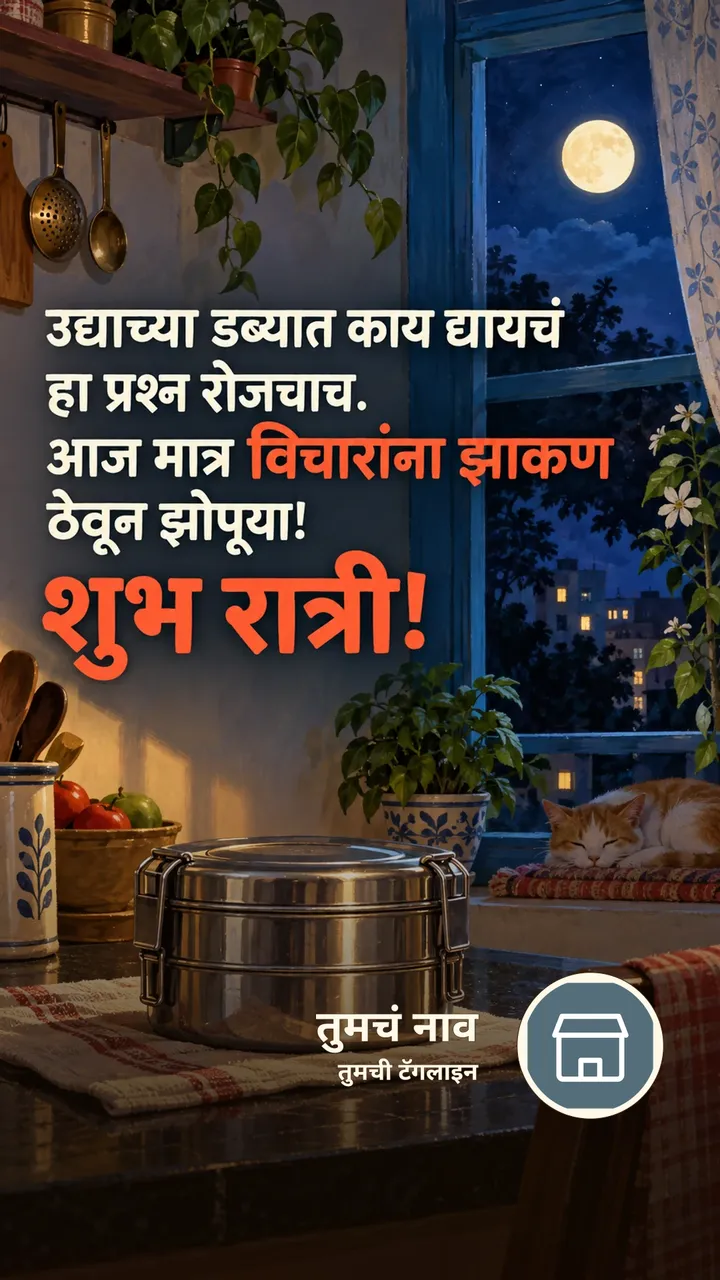 उद्याच्या डब्यात काय द्यायचं - Shubh Ratri Image, चंद्र