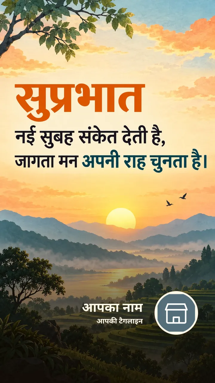सुप्रभात - नई सुबह संकेत देती है, - Suprabhat Image, सूर्योदय, प्रकृति, पहाड़