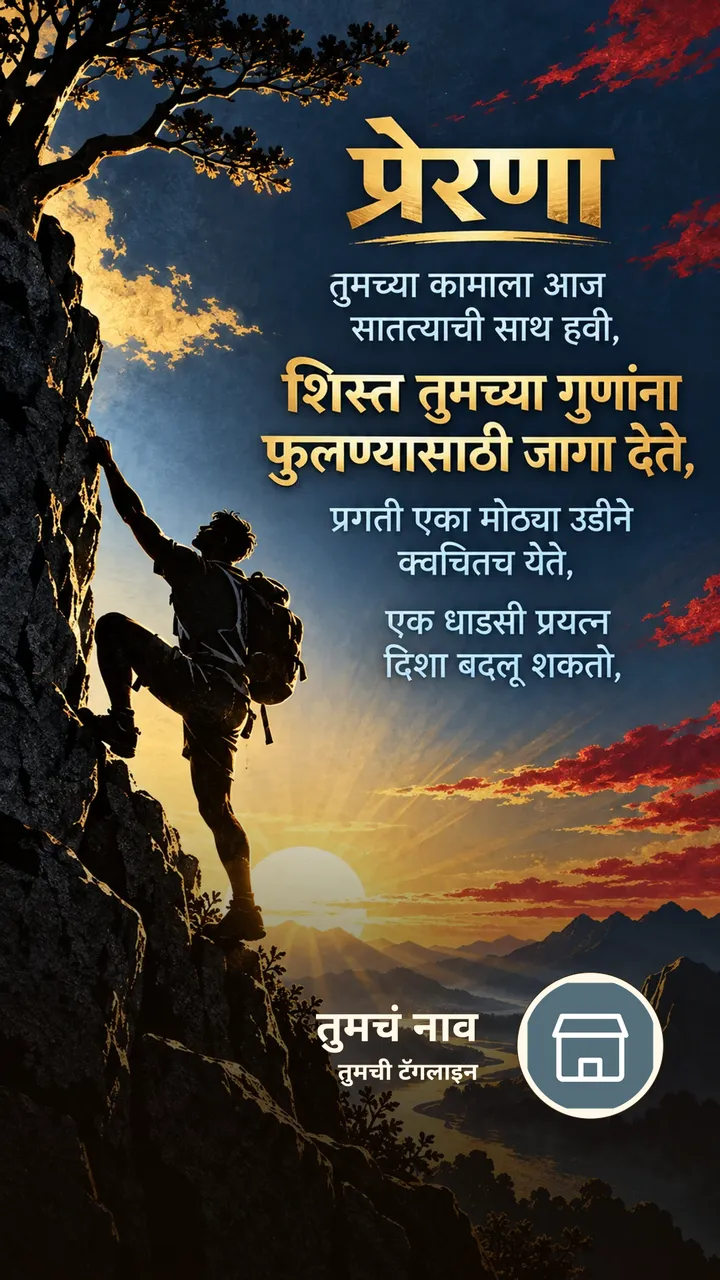 प्रेरणा - तुमच्या कामाला आज सातत्याची साथ हवी, - Motivation Image, निसर्ग, डोंगर