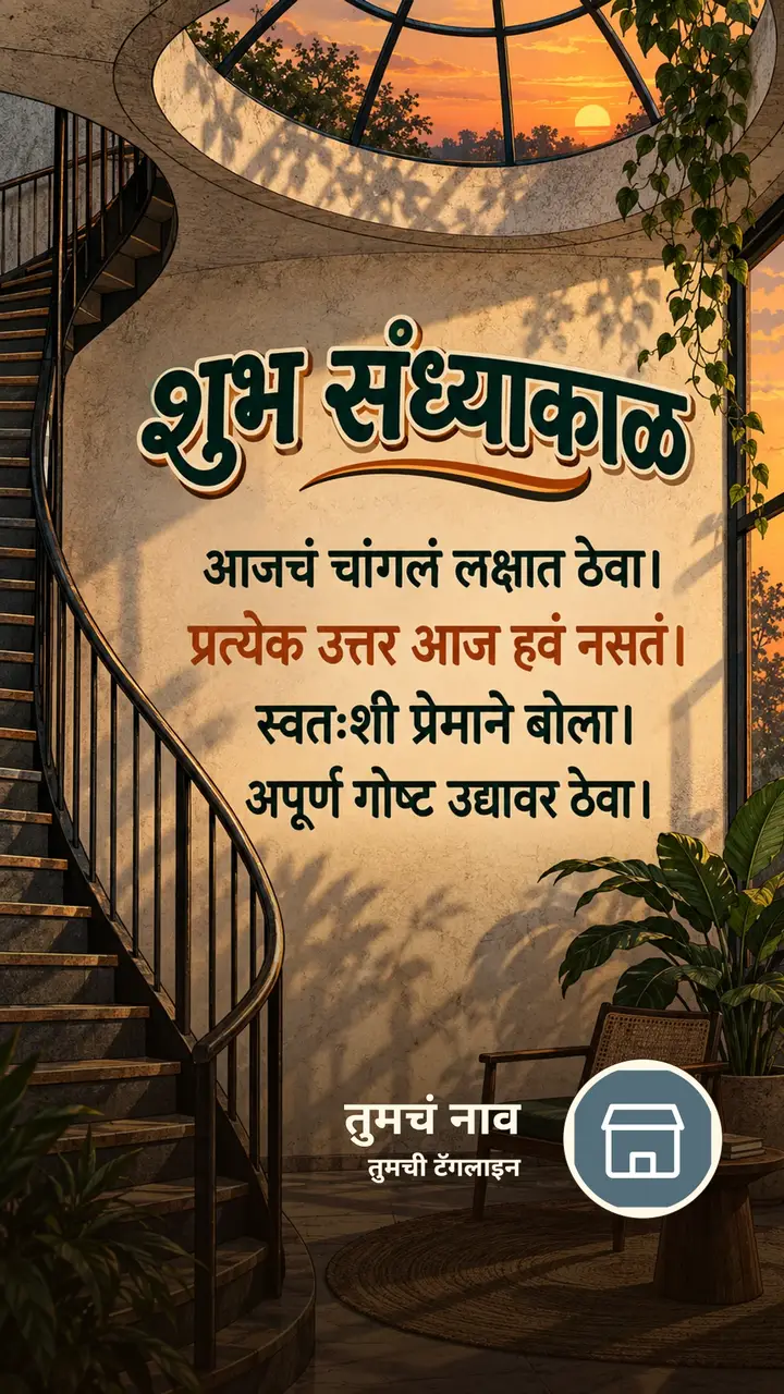 शुभ संध्याकाळ - आजचं चांगलं लक्षात ठेवा। - प्रत्येक उत्तर आज हवं नसतं। - Sandhyakal Image