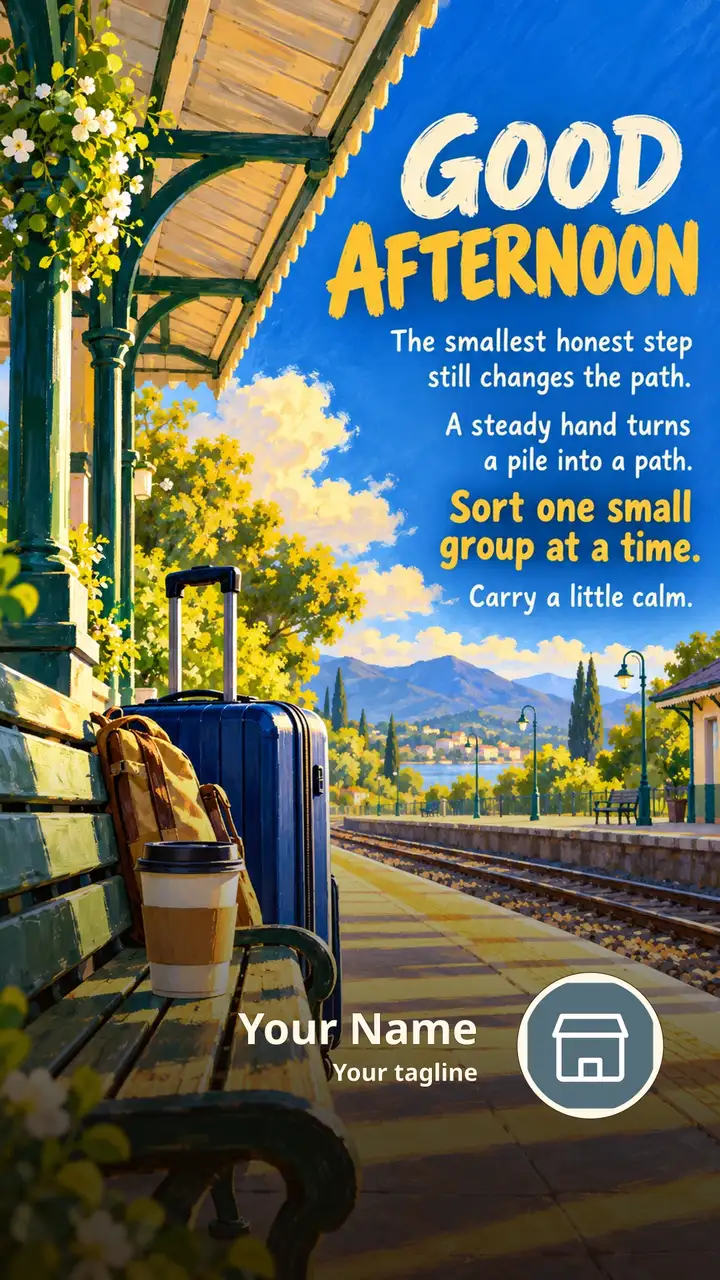 GOOD AFTERNOON - The smallest honest step still changes the path. - A - Afternoon Image