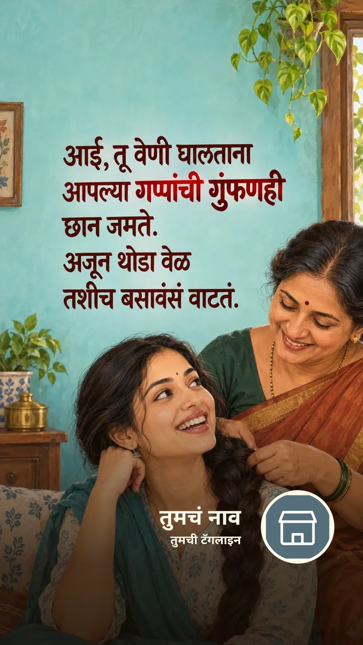 आई, तू वेणी घालताना - नातीगोती Image, कुटुंब, आई