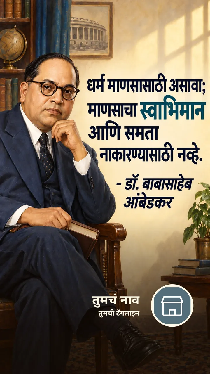 धर्म माणसासाठी असावा; - Suvichar Image