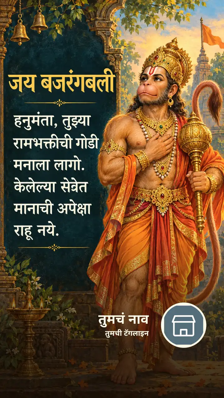 जय बजरंगबली - हनुमंता, तुझ्या - Bhakti Image, हनुमान