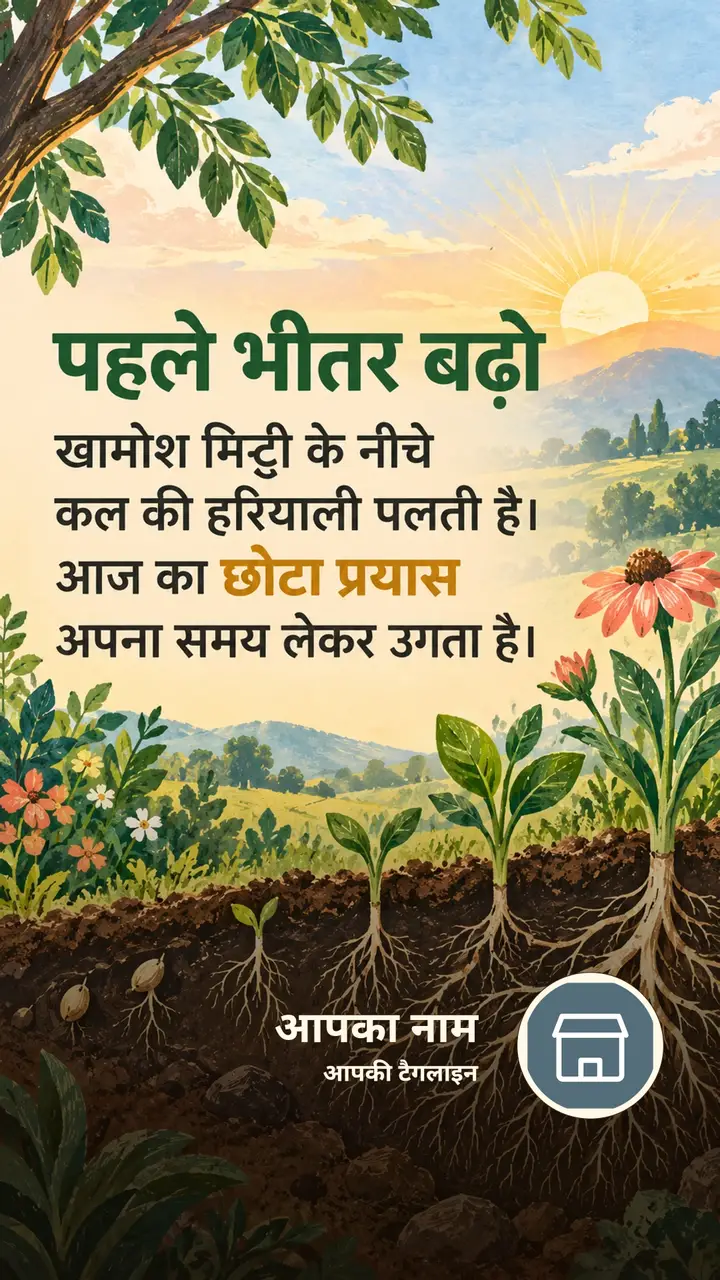 पहले भीतर बढ़ो - Motivational Image, फूल, प्रकृति