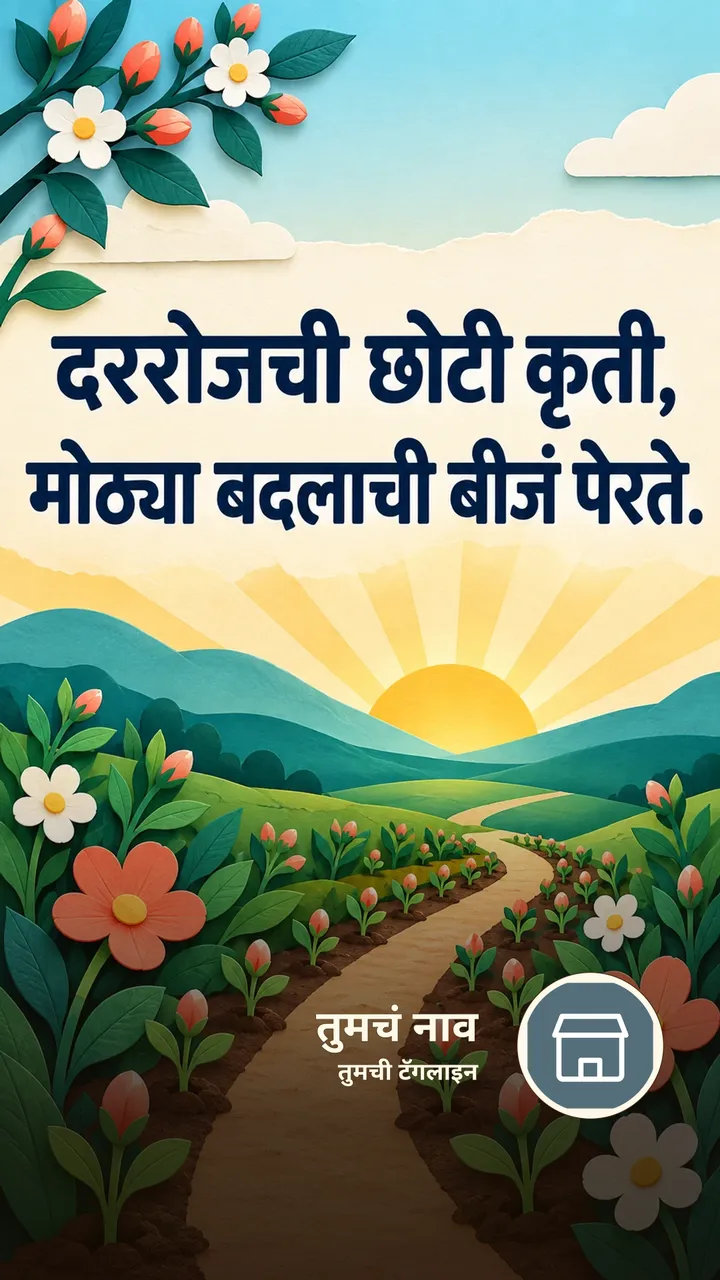 दररोजची छोटी कृती, - Motivation Image, फुलं