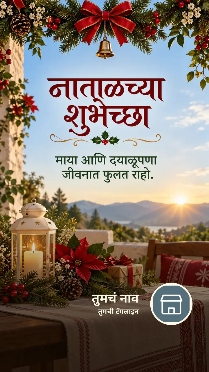 नाताळच्या शुभेच्छा - Festival Image, फुलं, निसर्ग