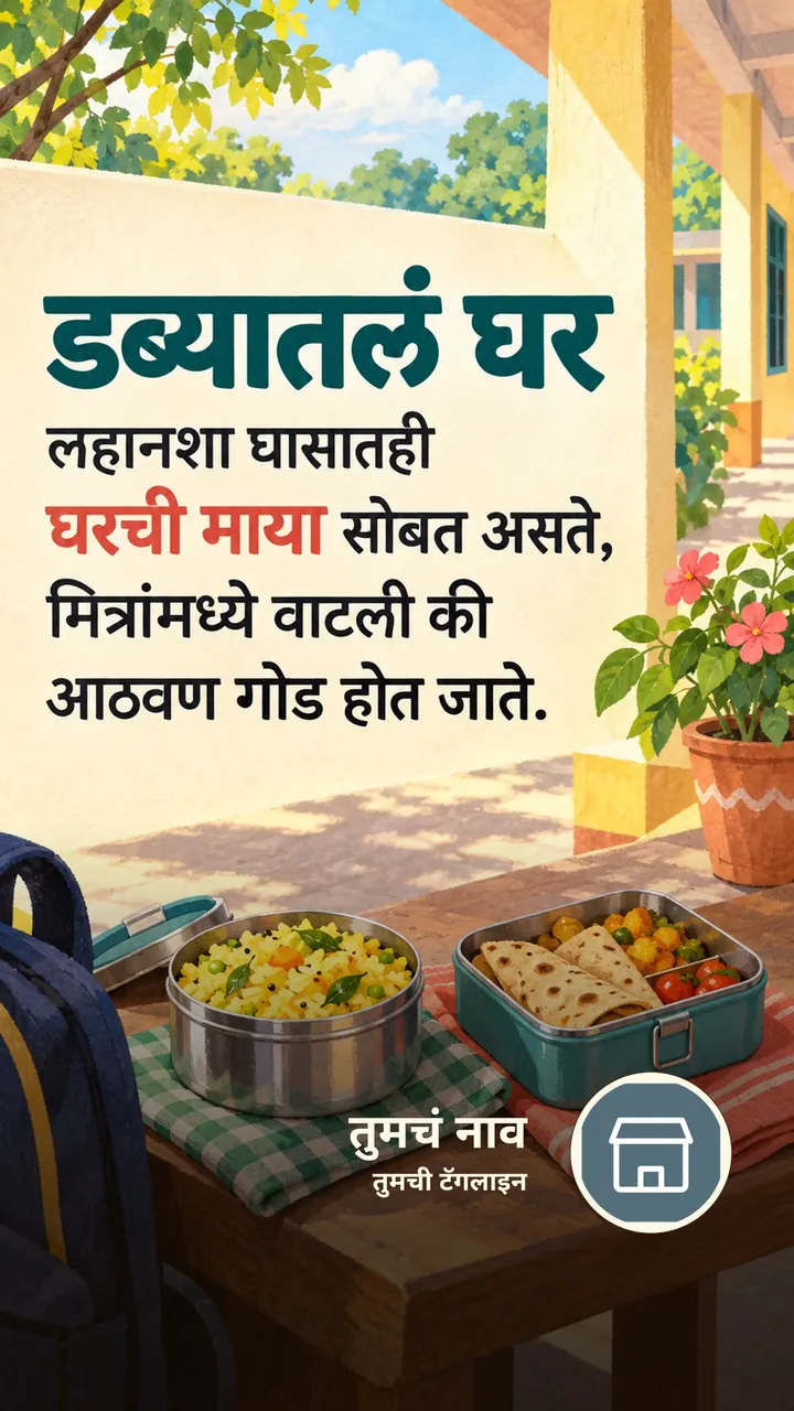 डब्यातलं घर - Suvichar Image, कुटुंब, मित्र, मुलं