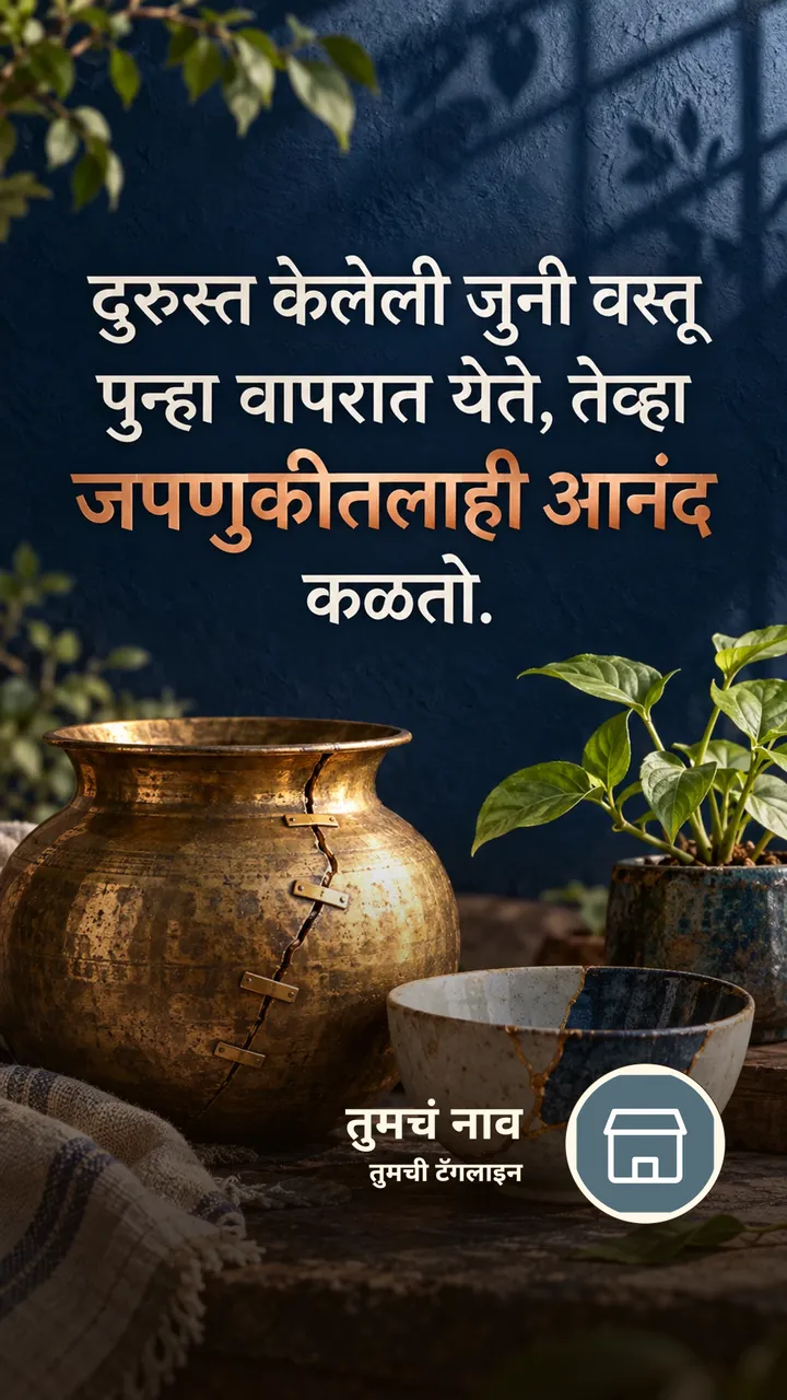दुरुस्त केलेली जुनी वस्तू - Suvichar Image, निसर्ग