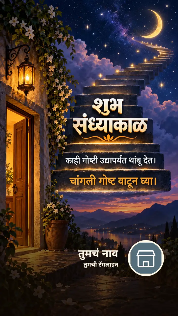 शुभ संध्याकाळ - काही गोष्टी उद्यापर्यंत थांबू देत। - चांगली गोष्ट - Sandhyakal Image