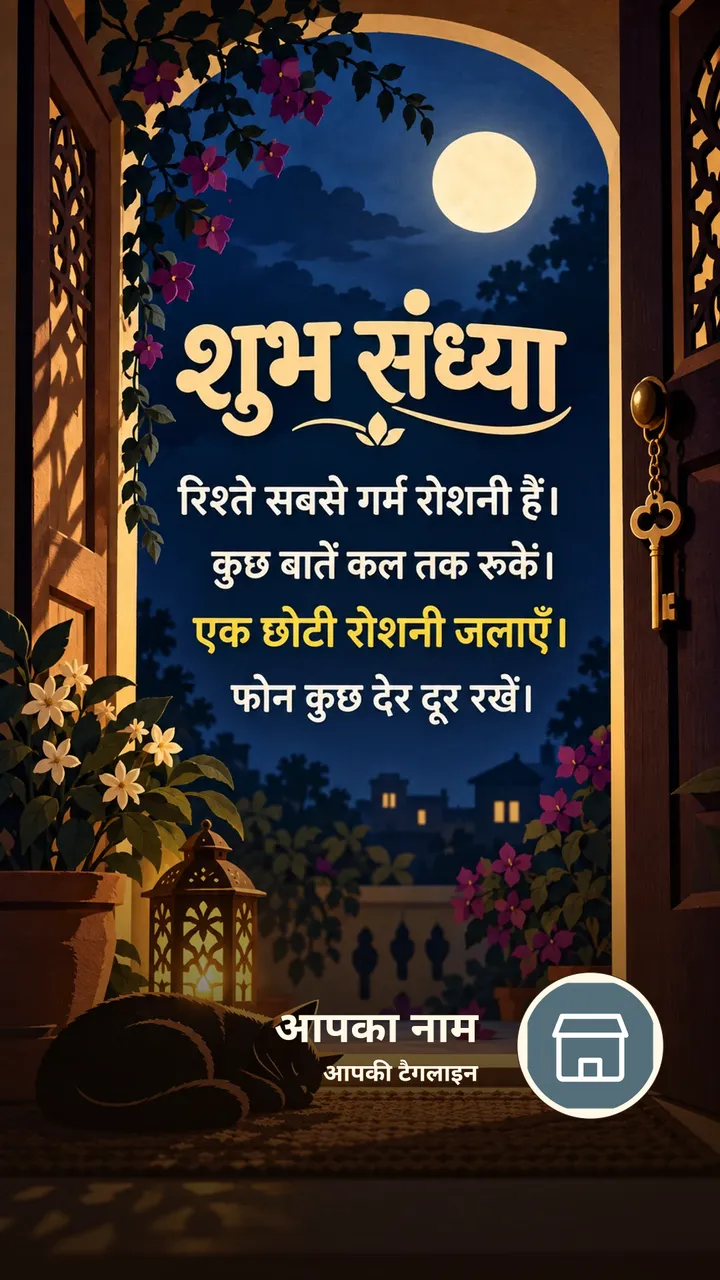 शुभ संध्या - रिश्ते सबसे गर्म रोशनी हैं। - कुछ बातें कल - Sandhya Image